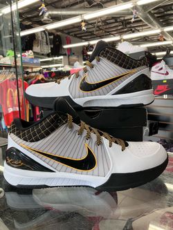 Nike Kobe 4 Protro White Black Del Sol