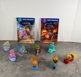 Disney Pixar Elemental Books and Figures Set