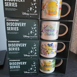 Disney Parks - Complete Set Of 4 Discovery Mugs