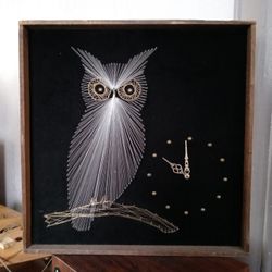 Mid Century Owl Clock