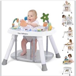 Time Followers® 6-in-1 Baby Activity Center | 4 Stage Montessori-Inspired Toys | Grow Stationary Standing Toddler Table | Jumpers & Bouncers | Must Ha