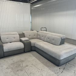Nice, Comfy, Gray, Electric Sectional Couch