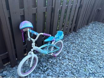 Frozen Kids Bike with Helmet & Doll Seat – Great Condition ❄️�