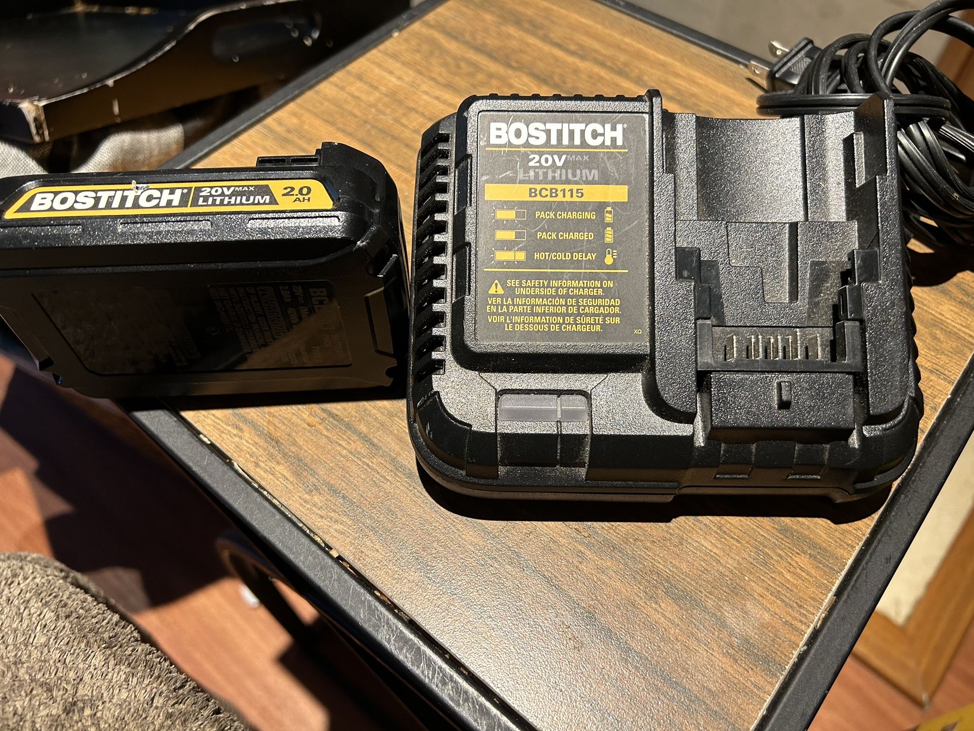 Bostitch 20v Battery And Charger 