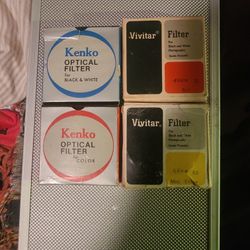 2 Kenko And 2 Vivitar 49mm Optical Filters