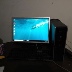 Hp  6000 Pro Desktop With Monitor and Wireless /Win10 Complete 