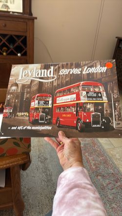 Leyland  serves longing metal bus signs