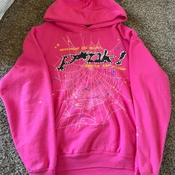 Pink Sp5der Hoodie (Medium)