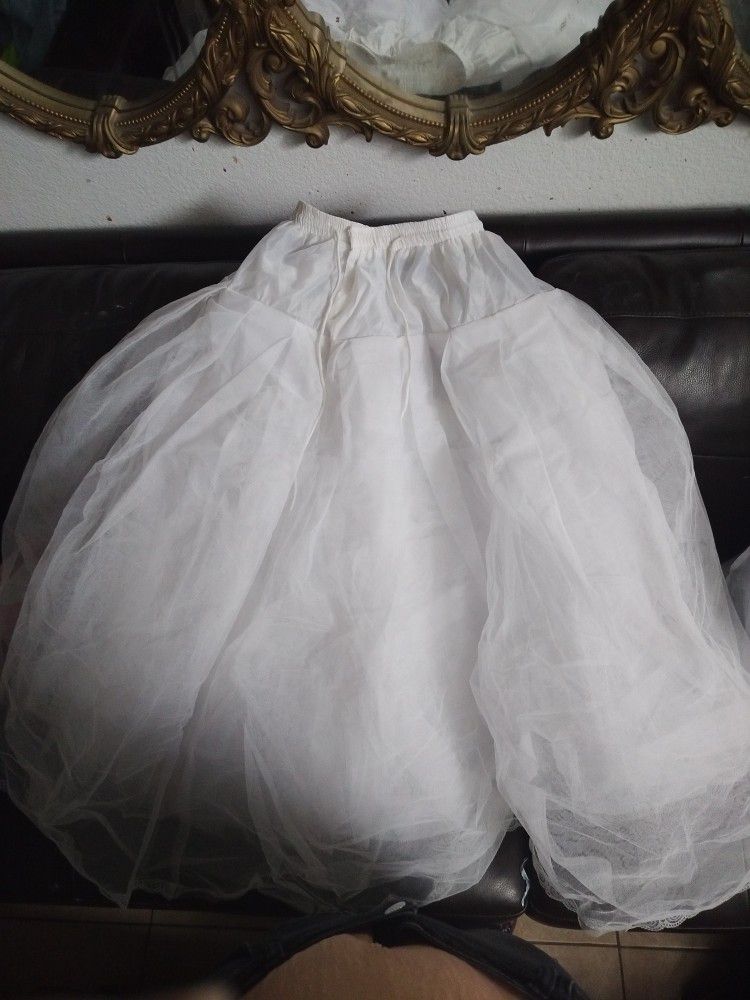 White Large Petticoat For Weddings Parties Etc