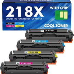 218X Toner Cartridges 4 Pack with chip