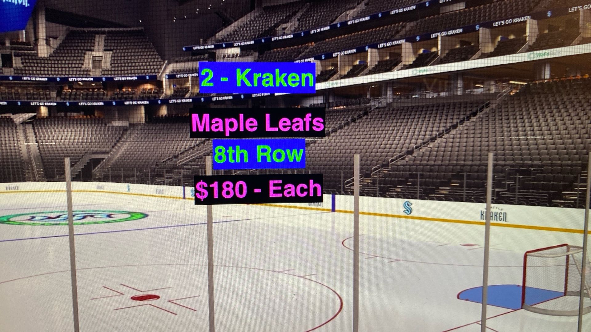 Kraken Maple Leafs Tickets
