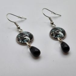 Black And Silver Earrings 