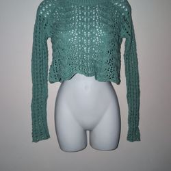 Cropped Knitted Long Sleeve Top Charlotte Russe 