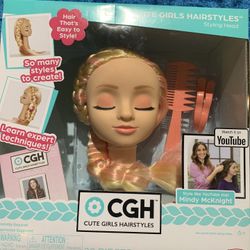 New CGH Cute Girls  Hairstyles! Styling  Head-straight  Blonde Hair Doll