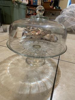 Glass cake / sweets display stand with dome cover