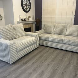 (Any Color) Brand new comfy corduroy sofa loveseat set