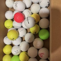 65 misc Golf Balls Titleist Callaway Taylor Made Srixon Kirkland
