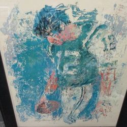 Joe Namath by Leroy Neiman Serigraph Framed Print on Board 24" X 31"