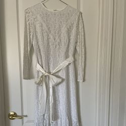 Vintage Victorian White Dress