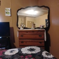 Antique Mirror For Wall Or Dresser Or Bed Frame