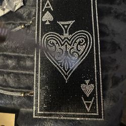 Jeweled Ace Of Spades Clutch