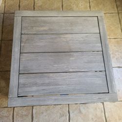 Gray/Beige Wood Square Coffee Table