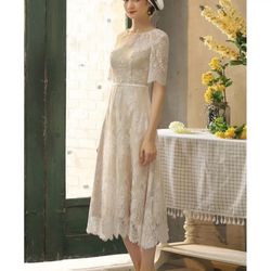 Vintage Wedding Dress Tea Length (NEW - Never Worn)