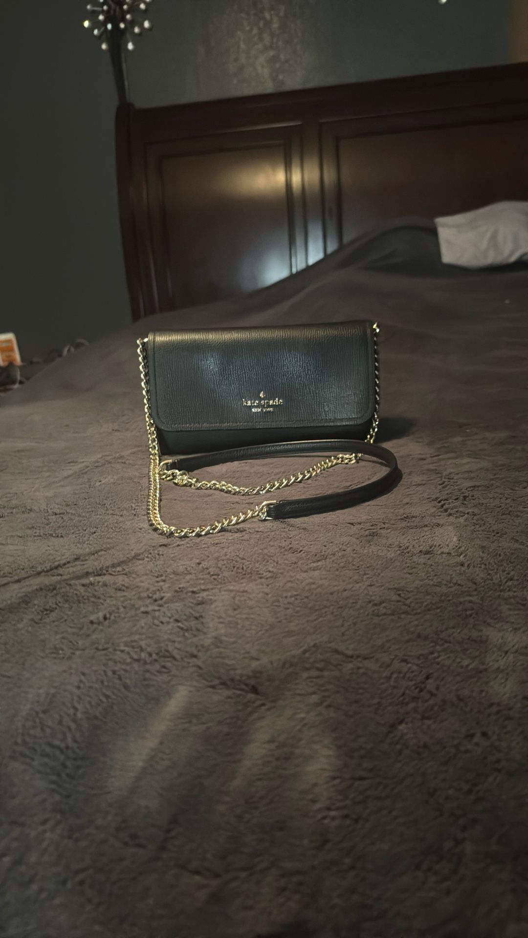 Kate Spade Chain Wallet Black Crossbody 👍🏻 In