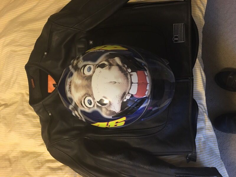Icon jacket and helmet