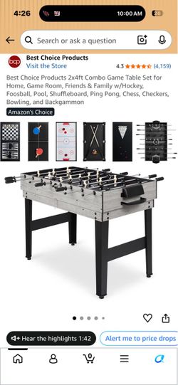 Best Choice Products 10-in-1 Combo Game Table