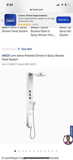 Shower Panel Anzzi Full Body Shower