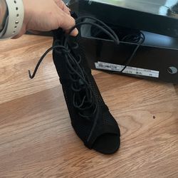 Mesh Open Toe Booties 