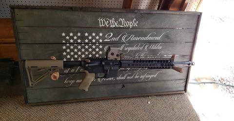 Rustic style rifle rack