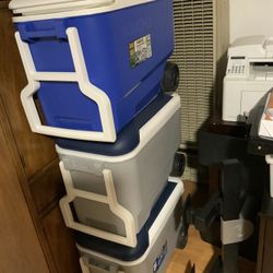 Three Ice Cooler Igloo. Buy Separate Or Package Of 3 