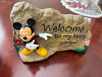 Mickey Mouse Garden Welcome Stone Figurine