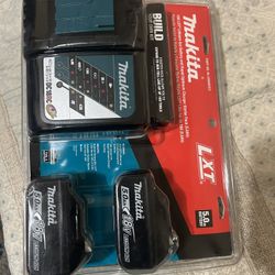 Makita 18V LXT Lithium-lon Battery and Rapid Optimum Charger Starter Pack (5.0Ah) 
