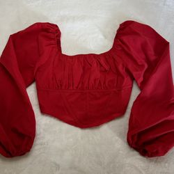 Red Corset Blouse