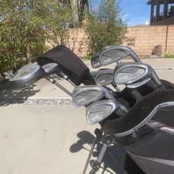 set of golf clubs