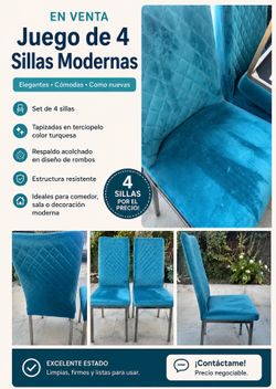 4 velvet dining chairs