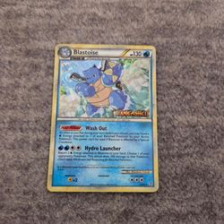 Pokemon blastoise hs unleashed pre release stamped card