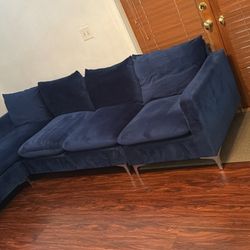 Seccional moderno color azul – estilo minimalista