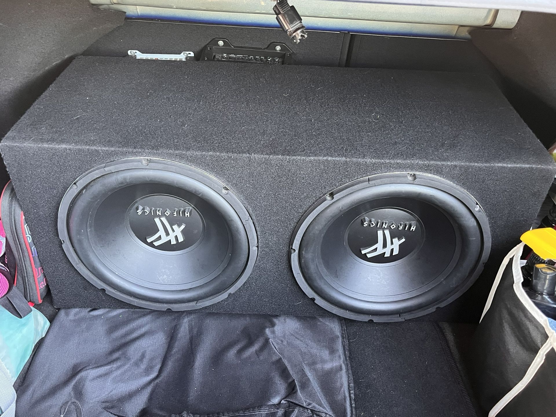Speakers In Box, 2 Amps And All Wires In Pictures Are All Included.. NOT FOR FRE…