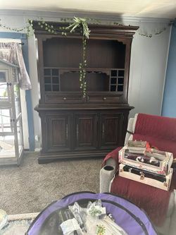 Solid wood HUTCH and table