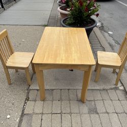 KidKraft Avalon II Wooden Table & 2 Chair Children's Set for Playroom, Arts and Crafts