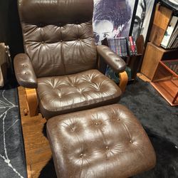 Vintage MCM Leather Lounge Chair 