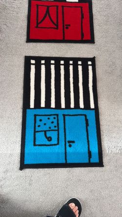 IKEA HEMMAHOS Turquoise Kids Rug 20” × 30