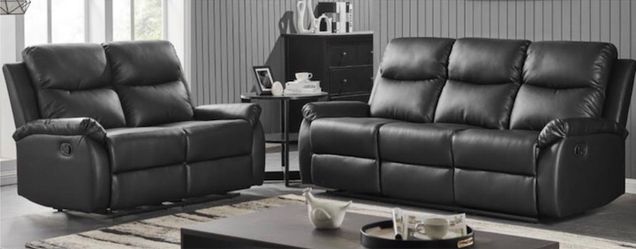 Reclining sofa and love seat available for immediate delivery