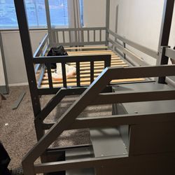Bunk Bed Twin Over Full with Stairs