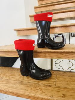 HUNTER kids classic glossy Blk rain boots