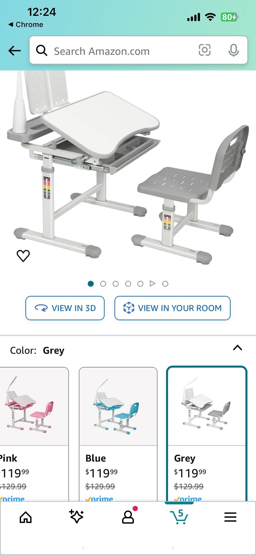 Desk With Touch Lamp
